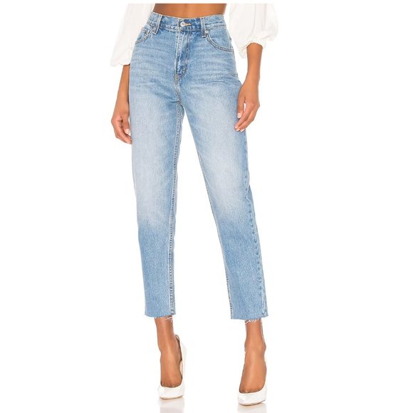 Levi's Mom Jean 27" / Size 29 / Sneak Peek Light Blue High Rise Relaxed Leg - Picture 1 of 12